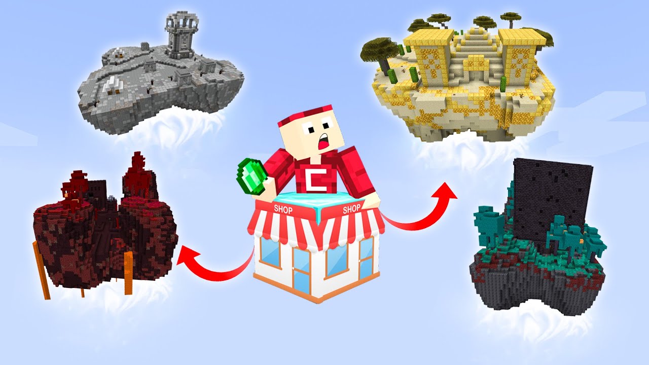Minecraft Nhưng Sinh Tồn Trên 1 Block Cửa Hàng