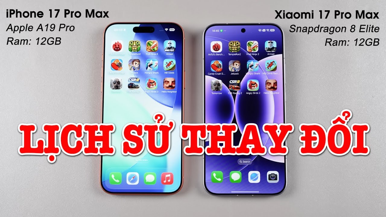 Speedtest iPhone 17 Pro Max vs Xiaomi 17 Pro Max: LỊCH SỬ ĐÃ THAY ĐỔI?