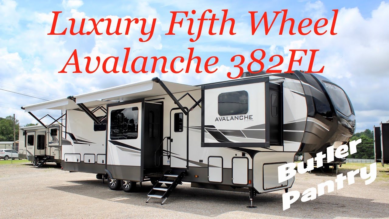 Huge Luxury Fifth Wheel! Keystone Avalanche Front Living! 382FL