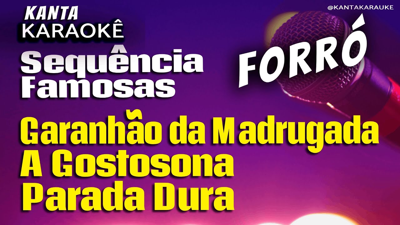 Sequência FORRÓ  karaokê - GARANHÃO DA MADRUGADA - A GOSTOSONA - PARADA DURA