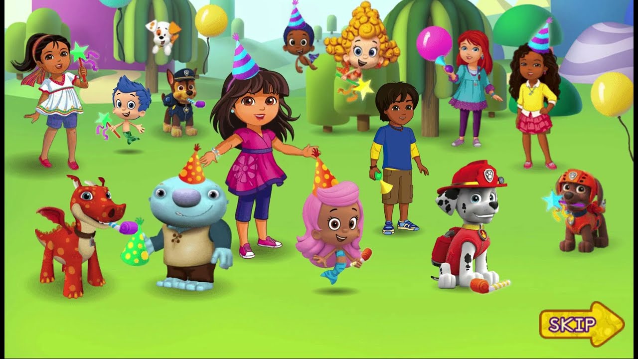 Nick Jr Party Racers | Nick Jr Game | Nickelodeon Game | Bubble Guppies, Paw Patrol, Dora,Wallykazam