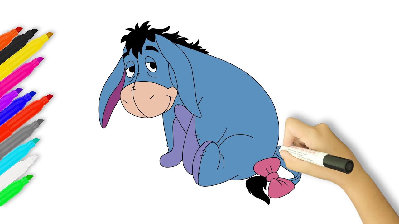 How to Draw Eeyore | Winnie the Pooh