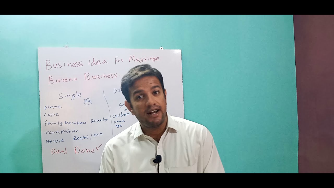 Marriage Bureau Business idea by Arsalan Wahid Qureshi