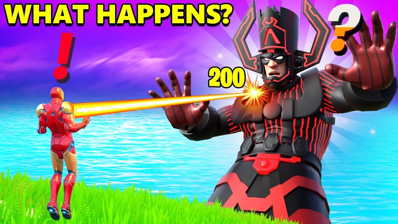 What Happens if Boss Galactus Meets Boss Iron Man in Fortnite
