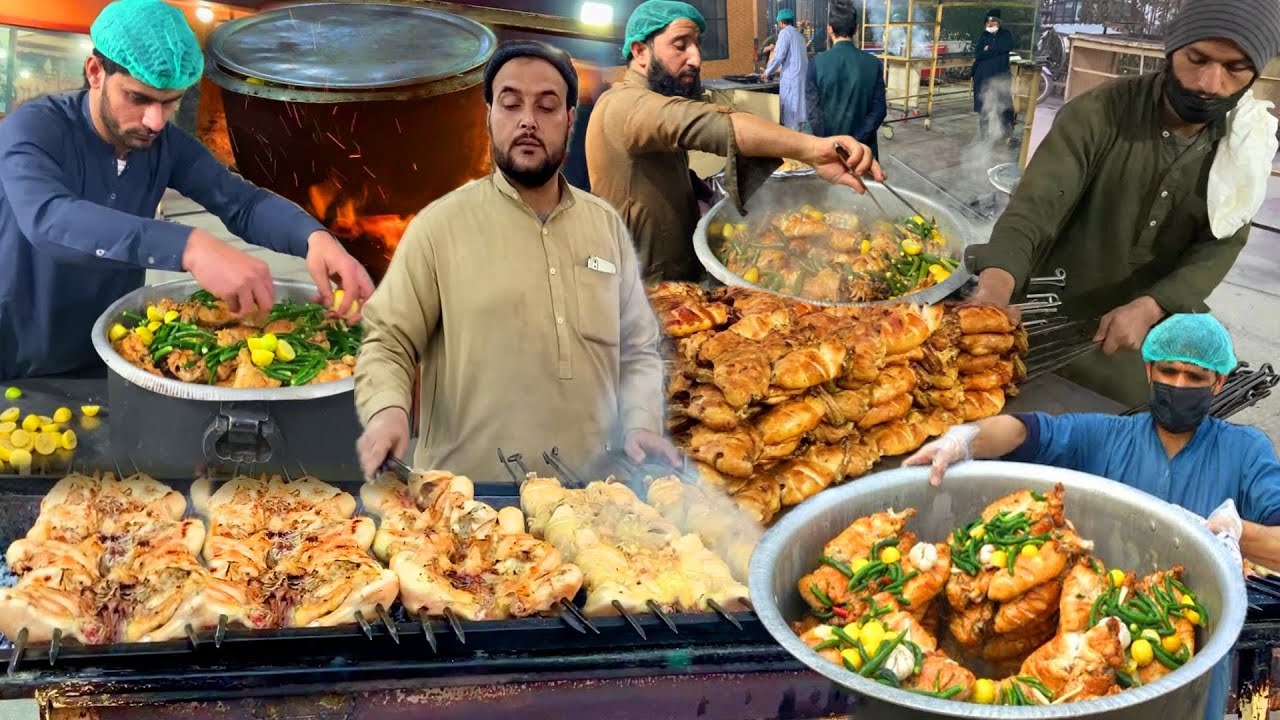 Traditional Peshawari Badami Chicken Recipe | Famous Zaiqa Almond Chicken Making | Best Badami Murgh