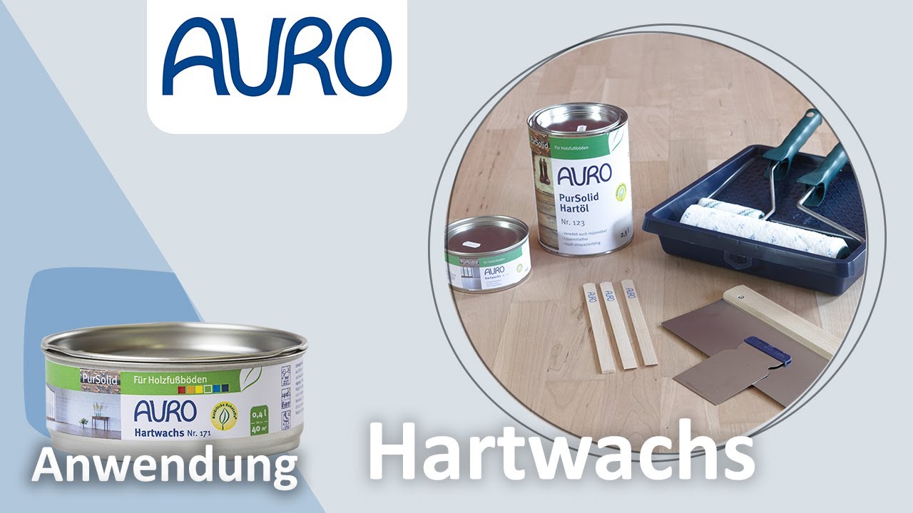 AURO Anwendung Holzboden ölen und wachsen