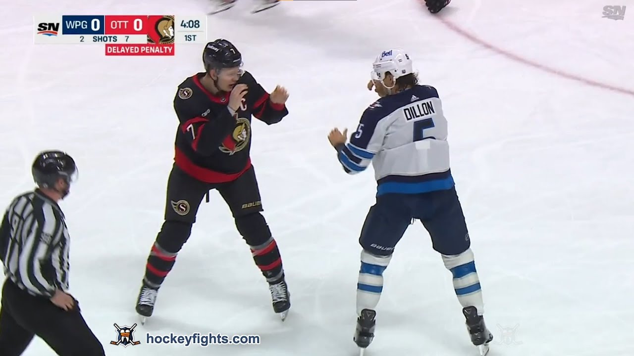Brenden Dillon vs Brady Tkachuk Jan 20, 2024