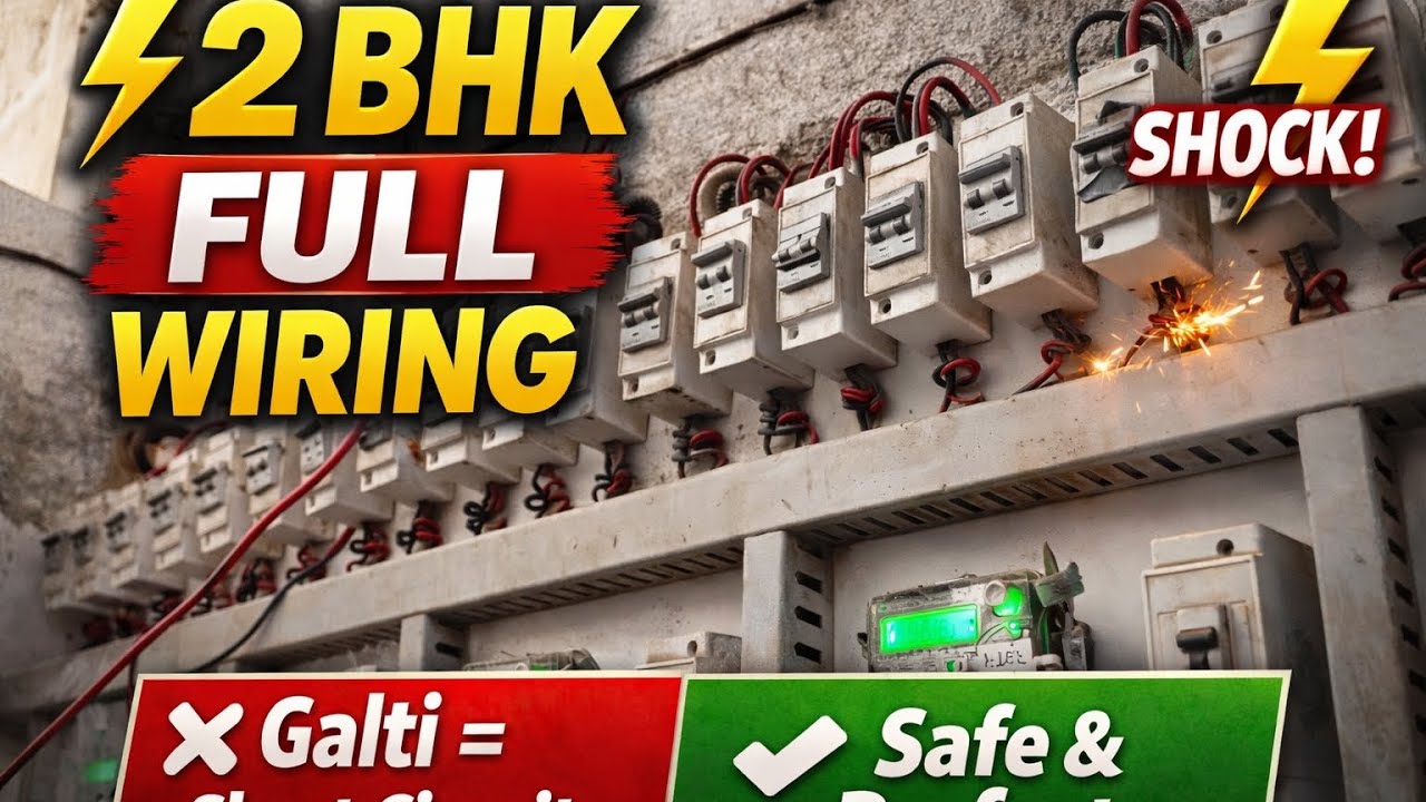  2 💡🏢 BHK House Wiring Complete Guide | ElectricianKa Real Kaam | Full Video