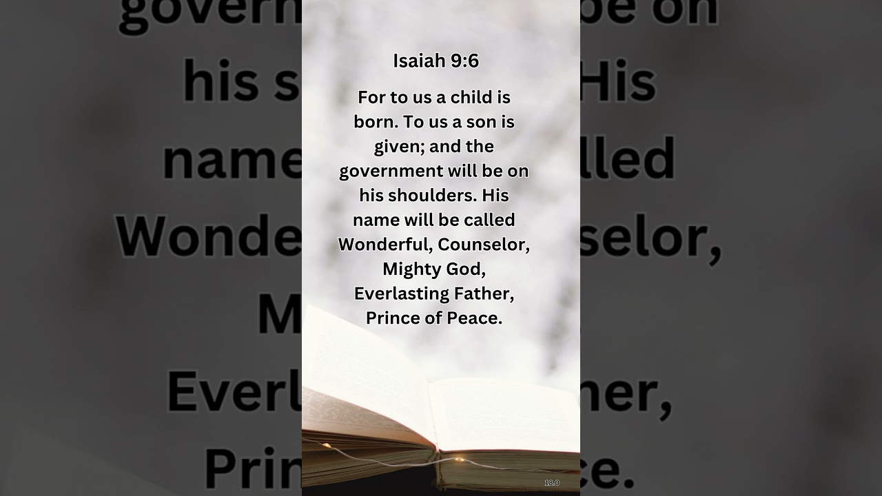 Journey of faith and spiritual growth | Isaiah 9:6 Daily Bible Verse