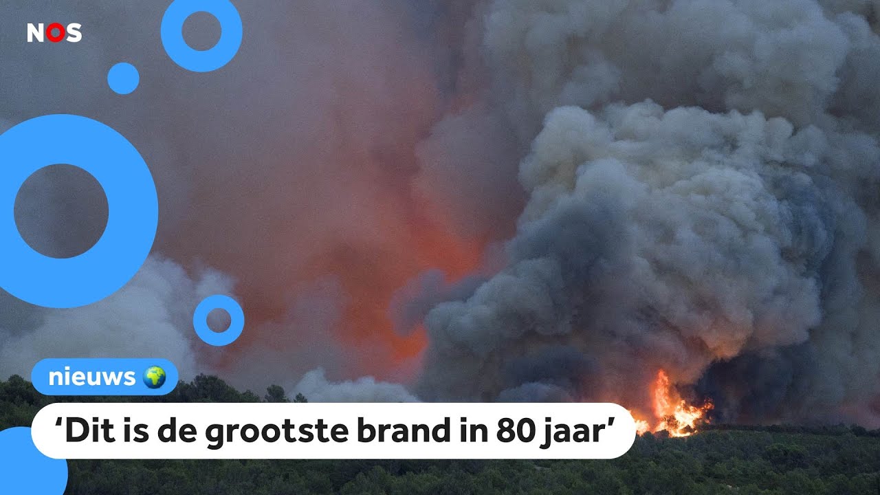 Grote natuurbrand in Zuid-Frankrijk