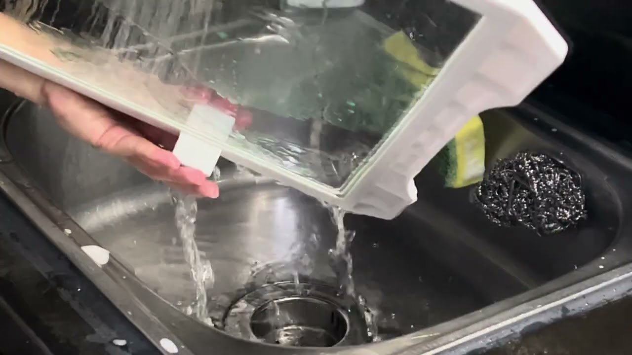 ASMR Deep Clean | Washing Glass Fridge Shelves (Soapy Water, Sponge Sounds) 🫧