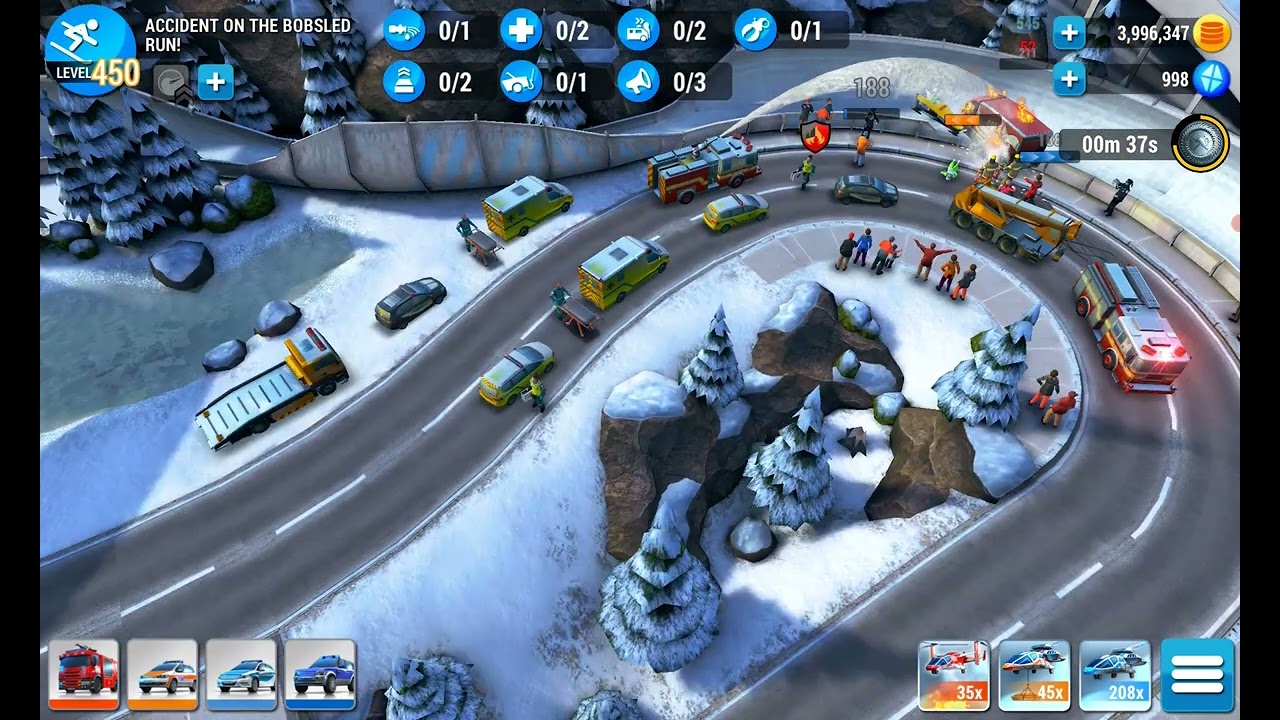 Emergency HQ, Hero Level 268, Winter Sports Season, Accident on the bobsled run
