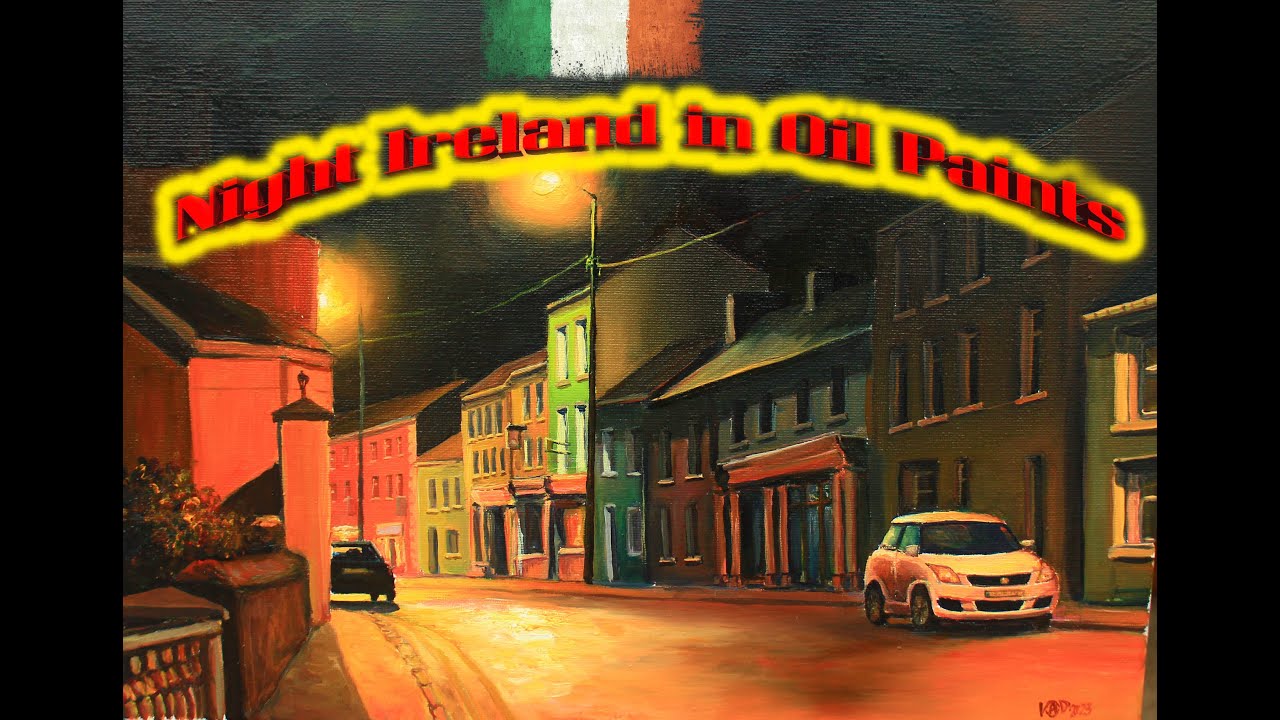 Irish Village at Night in Oil Paintings #art #artist #oilpainting #artwork