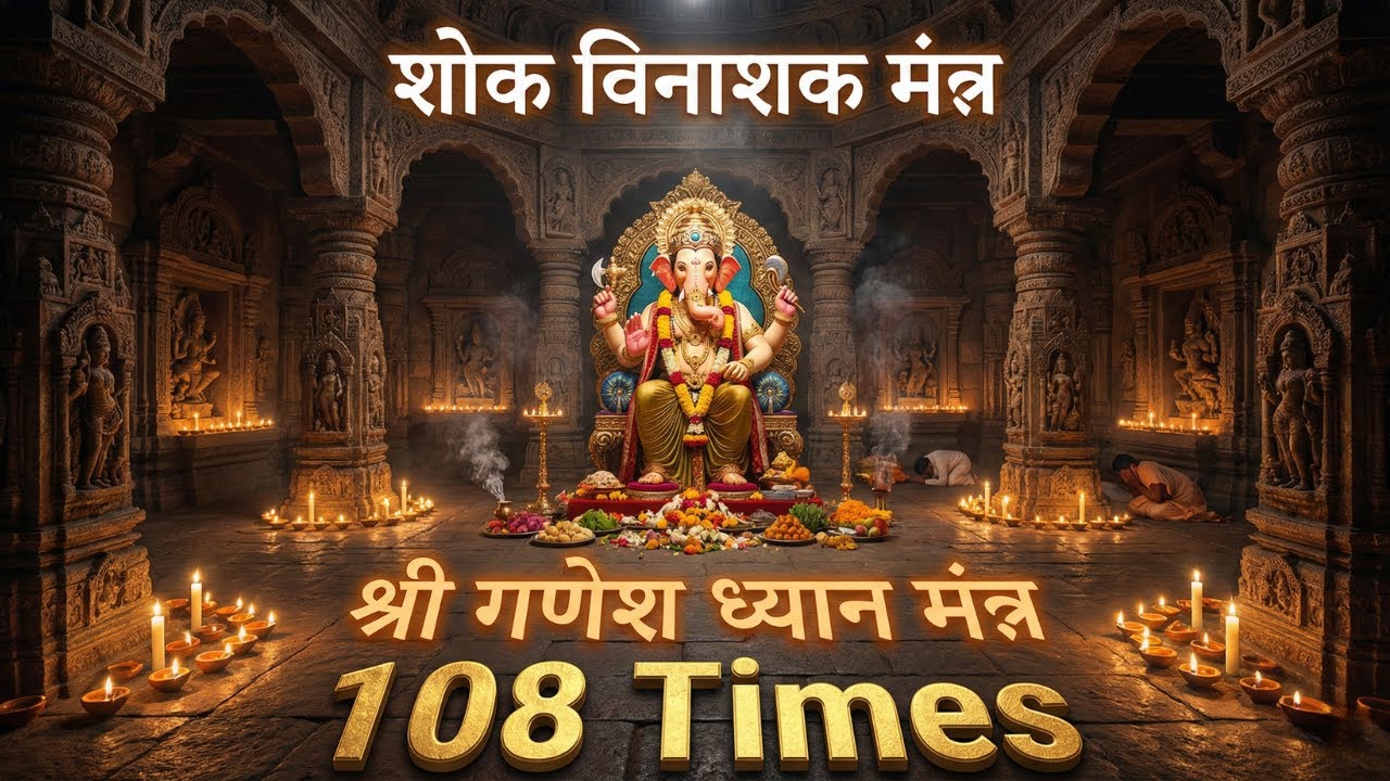 Most Powerful Ganesh Mantra for Obstacle Removal  | Shri Ganesh Dhyan Shlok (108 Times)