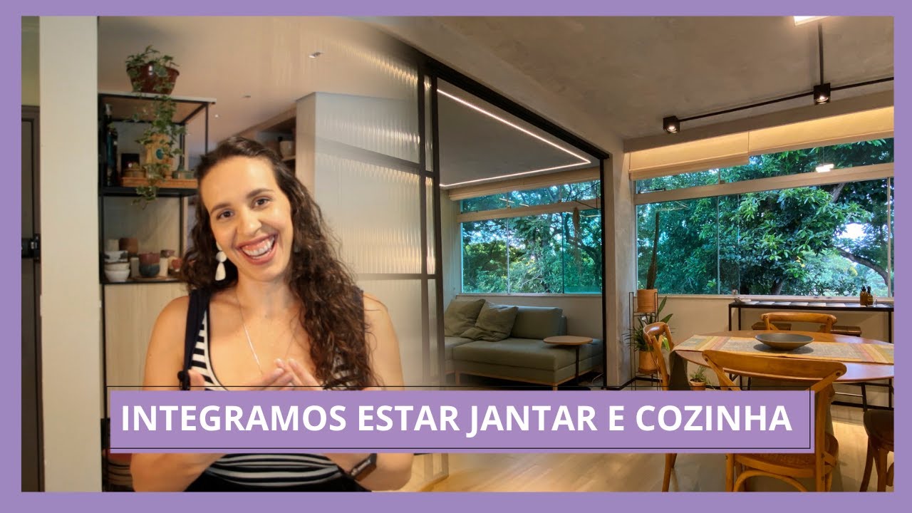 SALA DE ESTAR, JANTAR E COZINHA INTEGRADAS
