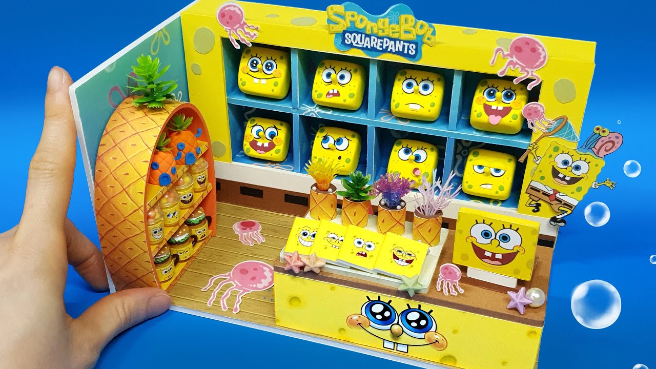 DIY Miniature Realistic Spongebob Board shop # - Build Amazing Spongebob Goods Board shop