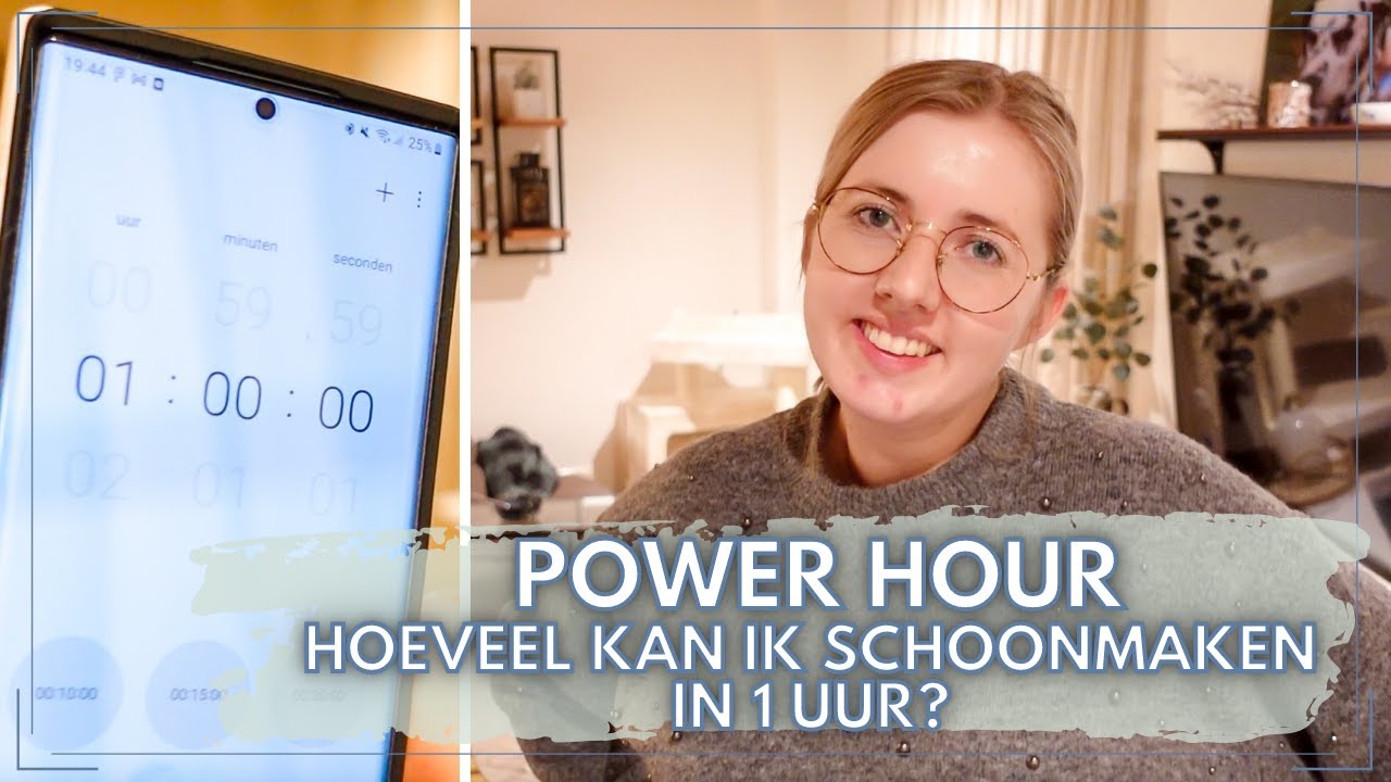 Power Hour | Clean with me | Hoeveel kan ik in 1 uur schoonmaken? | Januari 2023 |  Gwenn&Clean