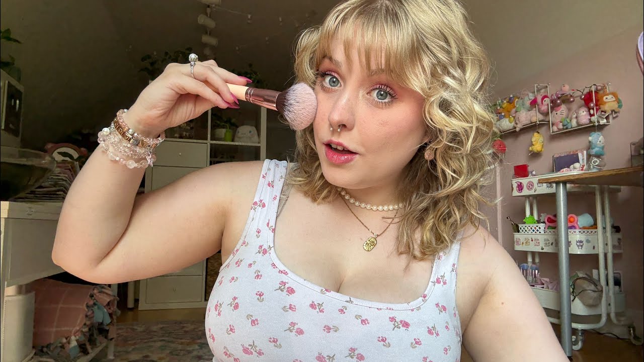 ASMR Doing My Hair and Playing With My Makeup In The Natural Lighting 🩷