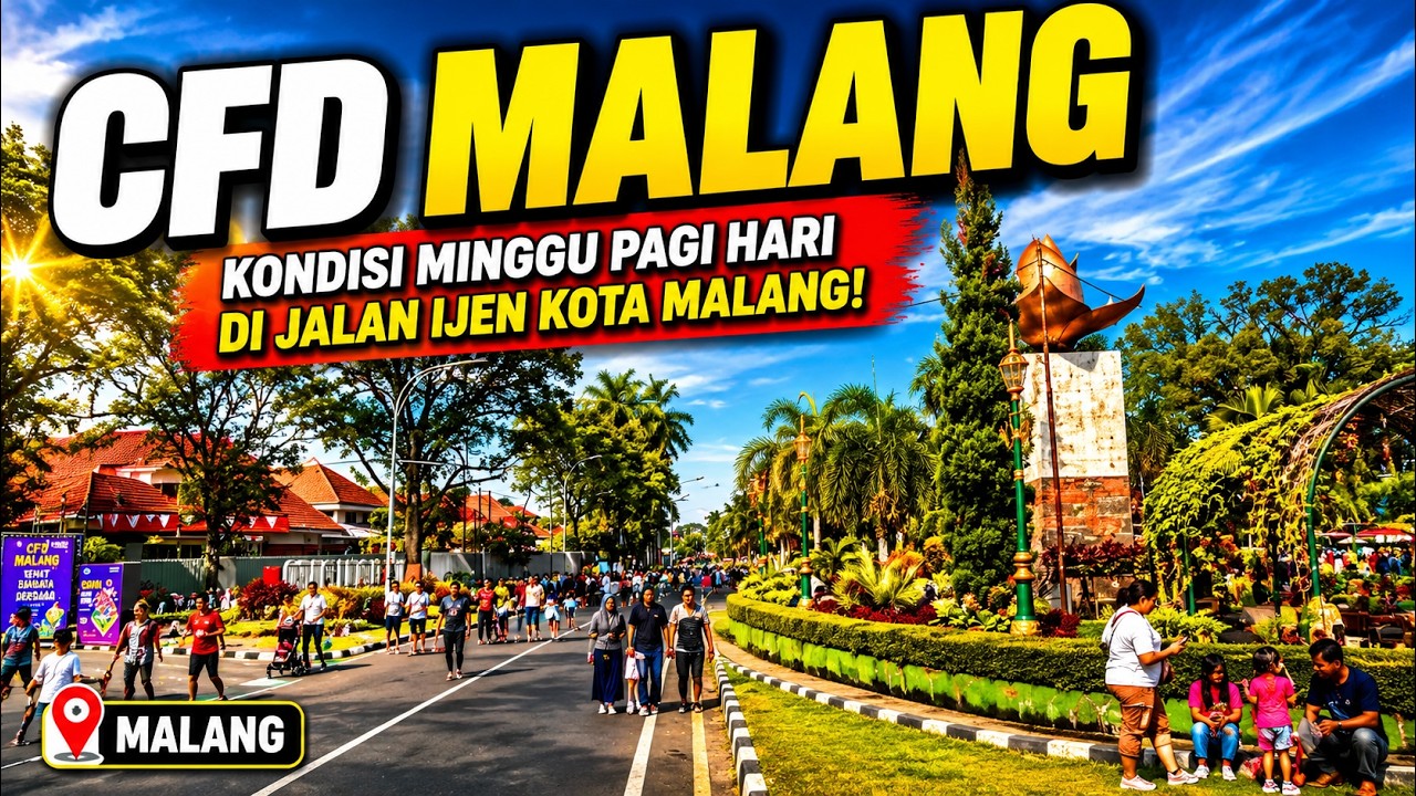 CFD MALANG - SUASANA CAR FREE DAY IJEN MINGGU PAGI