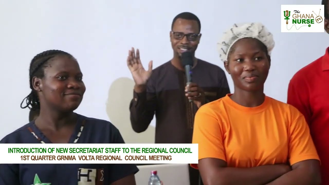 GRNMA Hotel-VR: Mr. Moses Anyigba (Reg. Chair) introduces new staff to GRNMA Volta Regional Council