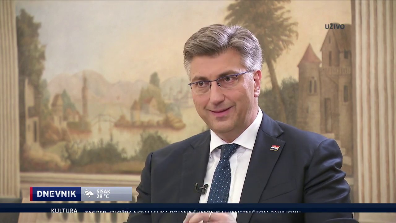Gostovanje predsjednika Vlade Andreja Plenkovića u Dnevniku Nove TV (18.7.2019.)