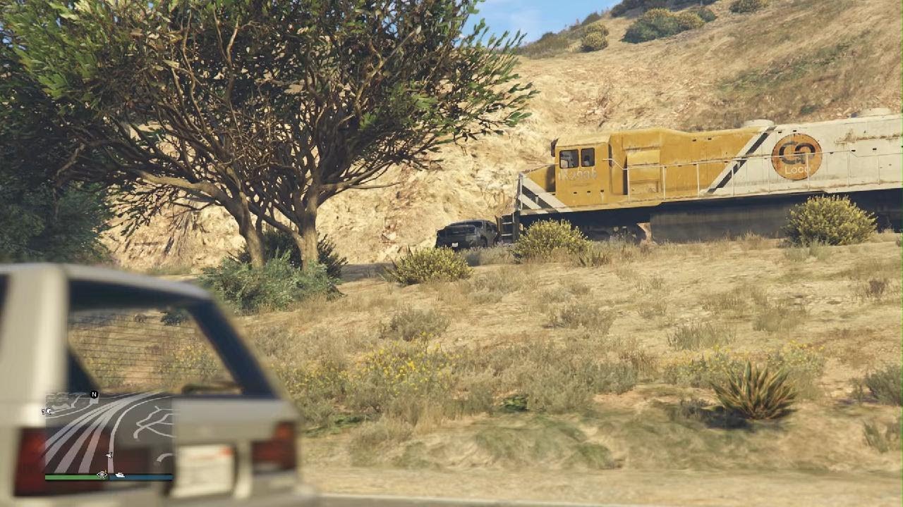 Grand Theft Auto V - Train Crushed