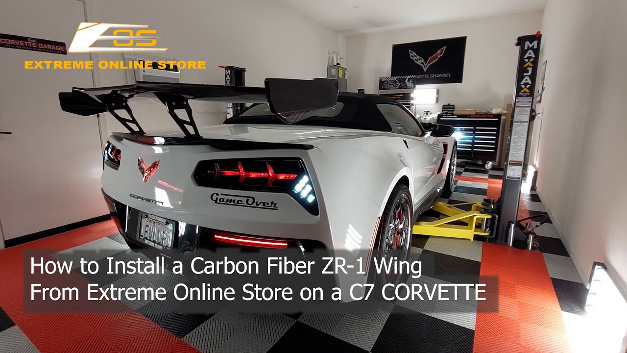 How to Install a Carbon Fiber ZR 1 Wing From Extreme Online Store on a C7 CORVETTE