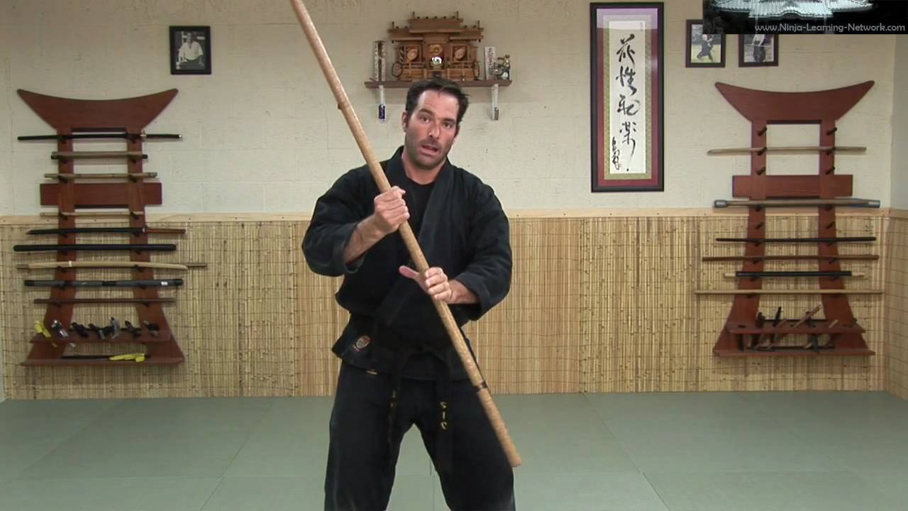 Rokushaku Bo Introduction - Part 2 backspin - Ninja Training Video Blog