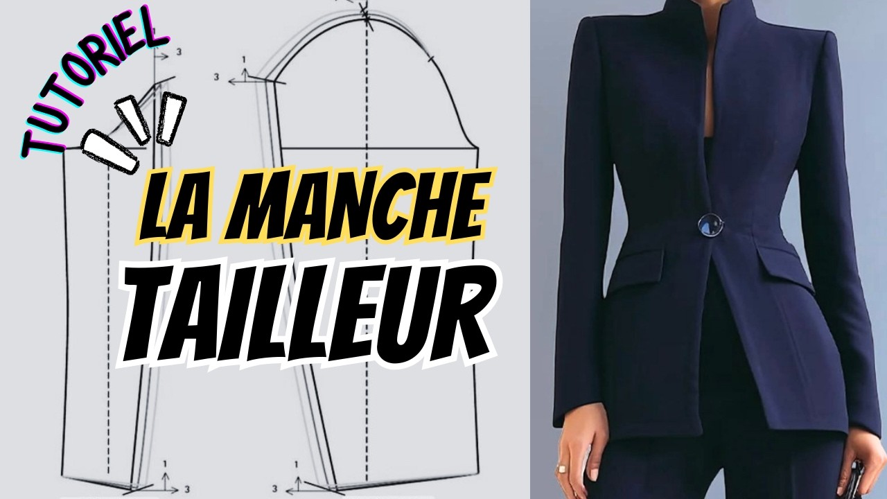 PATRON DE LA MANCHE TAILLEUR ‖ TUTO COUTURE FACILE (Débutant à Avancé)