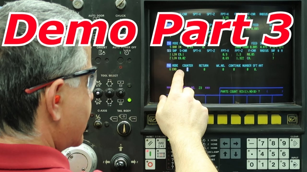 Mazatrol Programming Tutorial CNC Video Part #3 Mazak T-2 T-3 Lathe