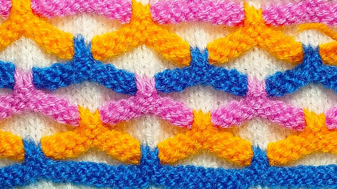 multicolour Knitting pattern for sweatercardigan jacketरंग बिरंगा डिजाइन
