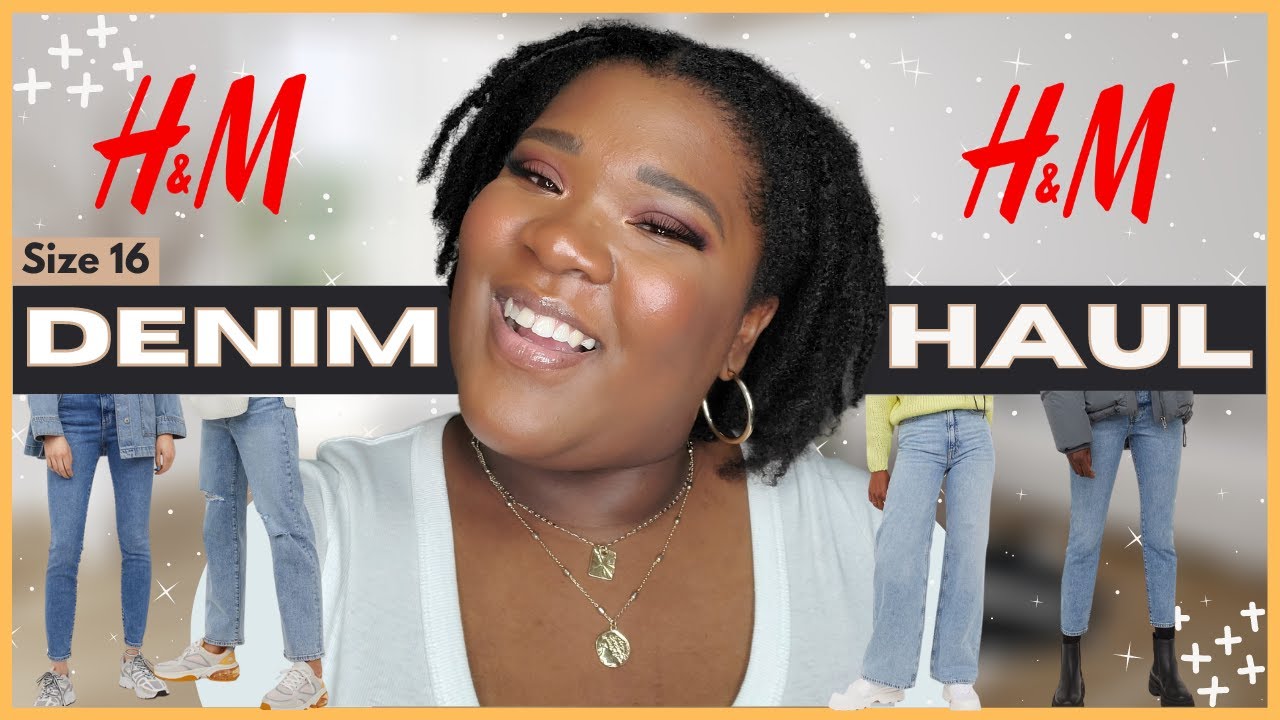H&M...That's What We Doing Now?  👀 | DENIM SPRING/SUMMER HAUL | PLUS SIZE 16 JEAN TRY-ON HAUL✨