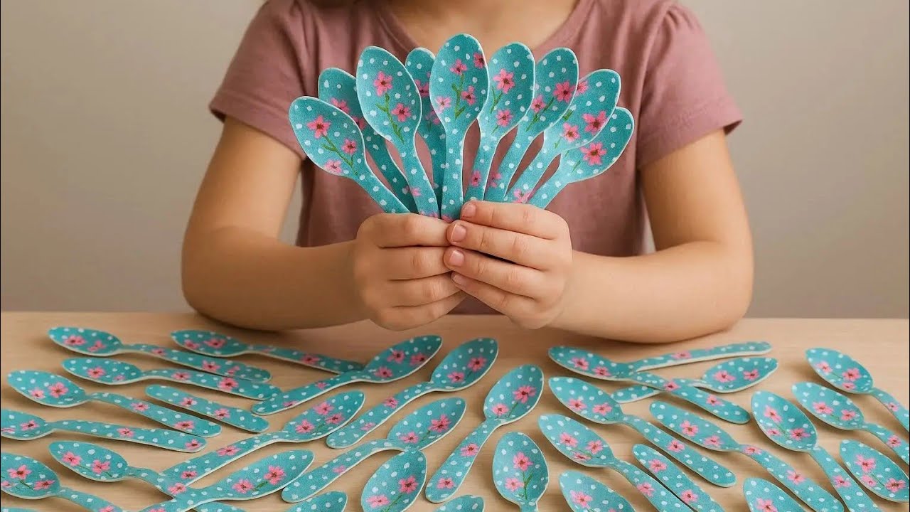 I wrapped a plastic spoon in fabric! What a great decor idea!#diy #ideas #craft 