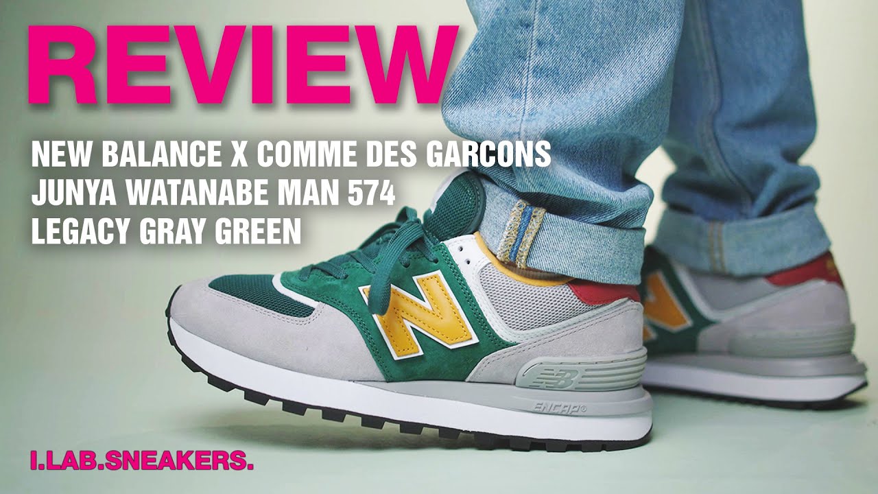 [4K]  574 고민중? 꼼데 한스푼 들어간 574!  뉴발란스 꼼데가르송 준야 와타나메 574 레거시 그레이 그린 U574LGM1