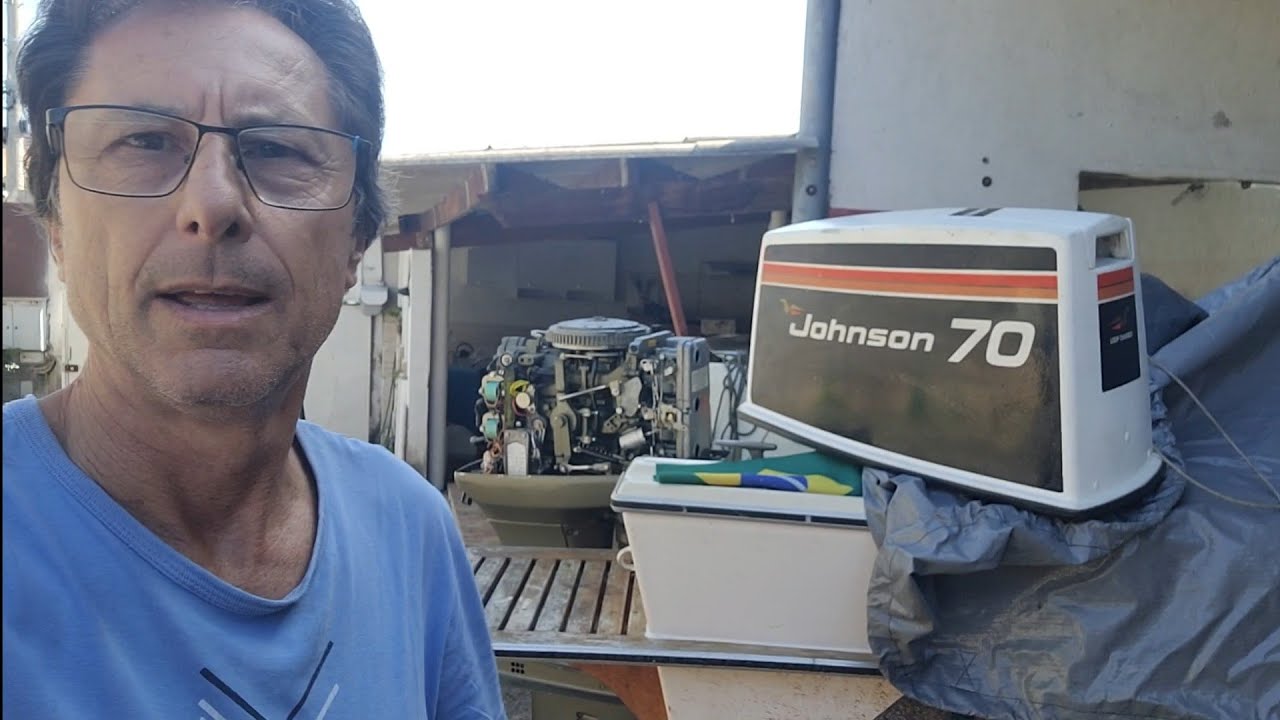 MOTOR SEM FORÇA E ALTO CONSUMO  --  JOHNSON 70 HP - 1975 - 3 CILINDROS