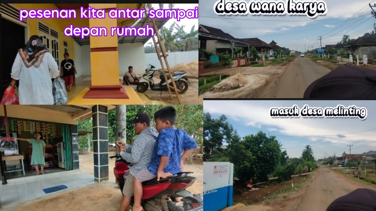 Antar pesanan kerupuk ke arah desa melinting || pertama kali antar pesanan sampai depan rumah 
