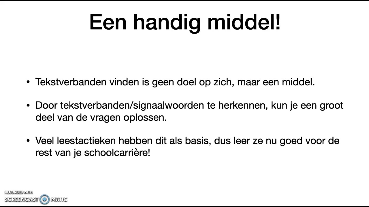 Leesvaardigheid 4: tekstverbanden 1