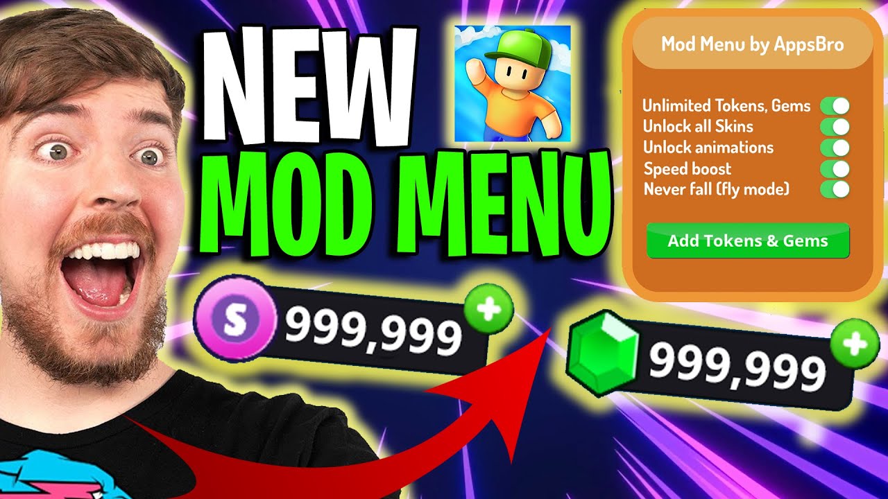 (NEW) Stumble Guys MOD MENU apk for iOS, Android - FLY, Get UNLIMITED Gems, unlock Skins 2022