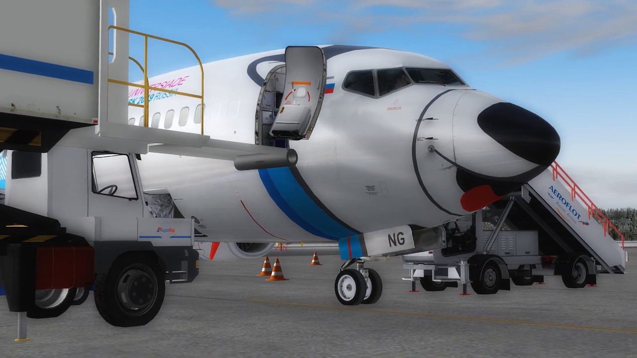 Preparation and take-off from Yemelyanovo airport [P3D4]
