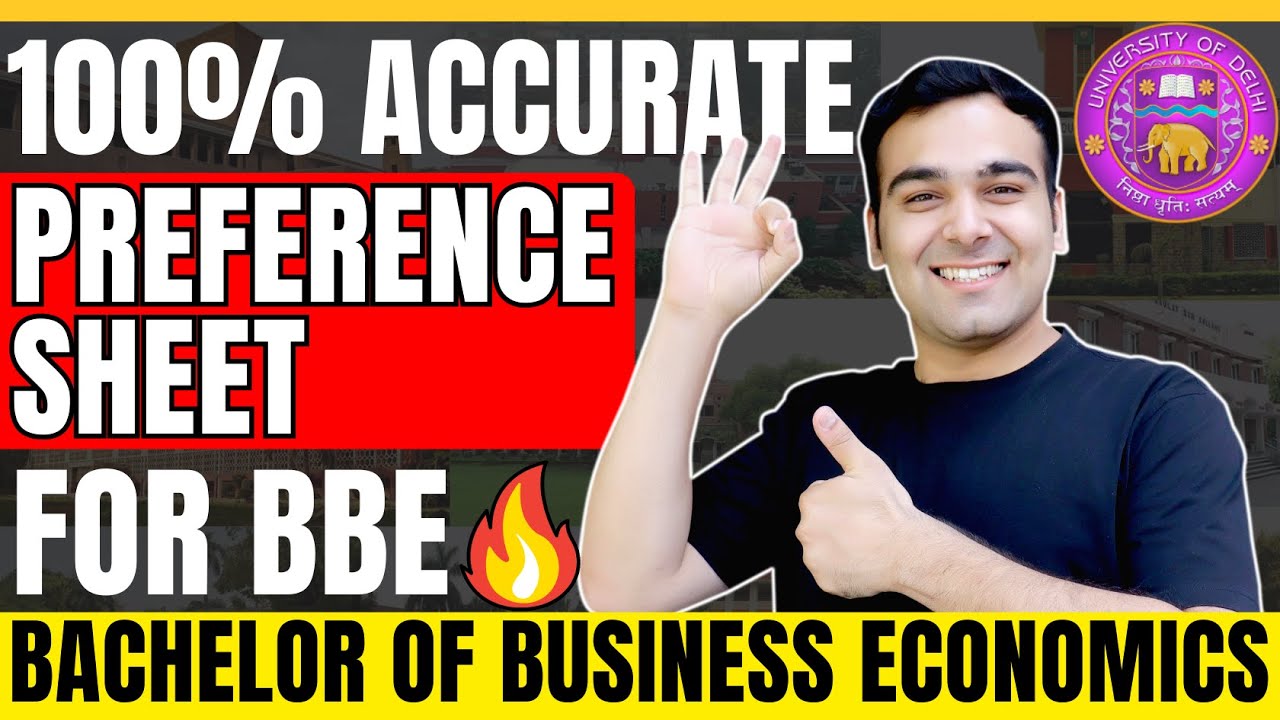 No.1 Professional Course in DU✨ BBE Preference Sheet | Delhi University Counseling🔥