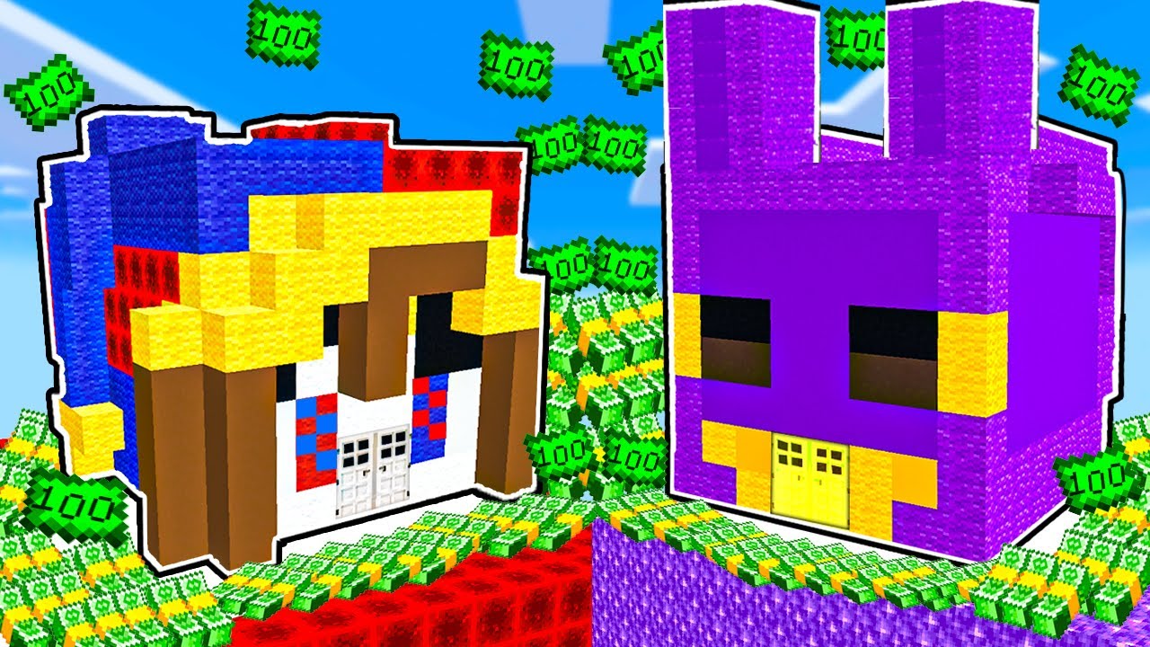 Pomni vs Jax MILLIONAIRE House Battle in Minecraft! (The Amazing Digital Circus)