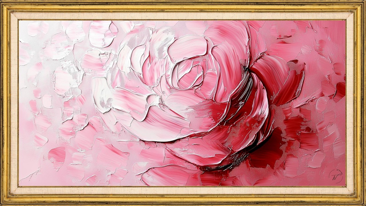 Pink Abstract Flower Art | 2 Hour TV Frame Art Screensaver | Relaxing Wall Art for Living Room
