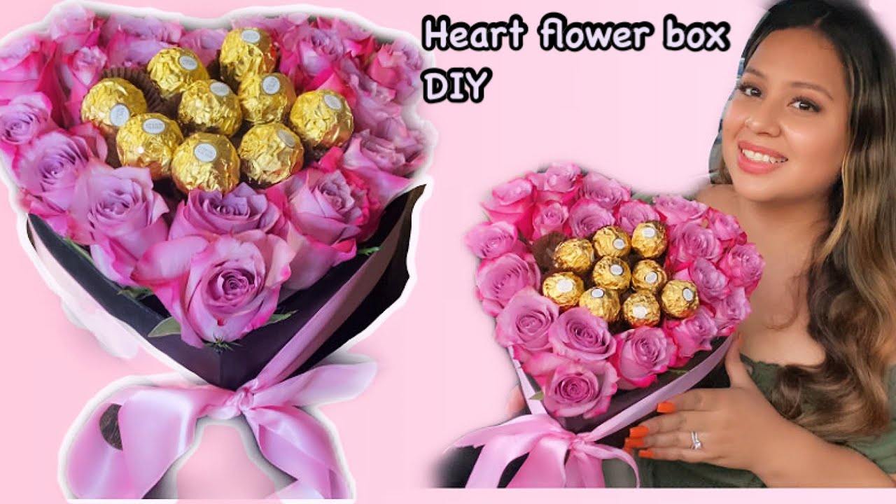 Flower and chocolate heart shaped box DIY| perfect for any special occasion!!