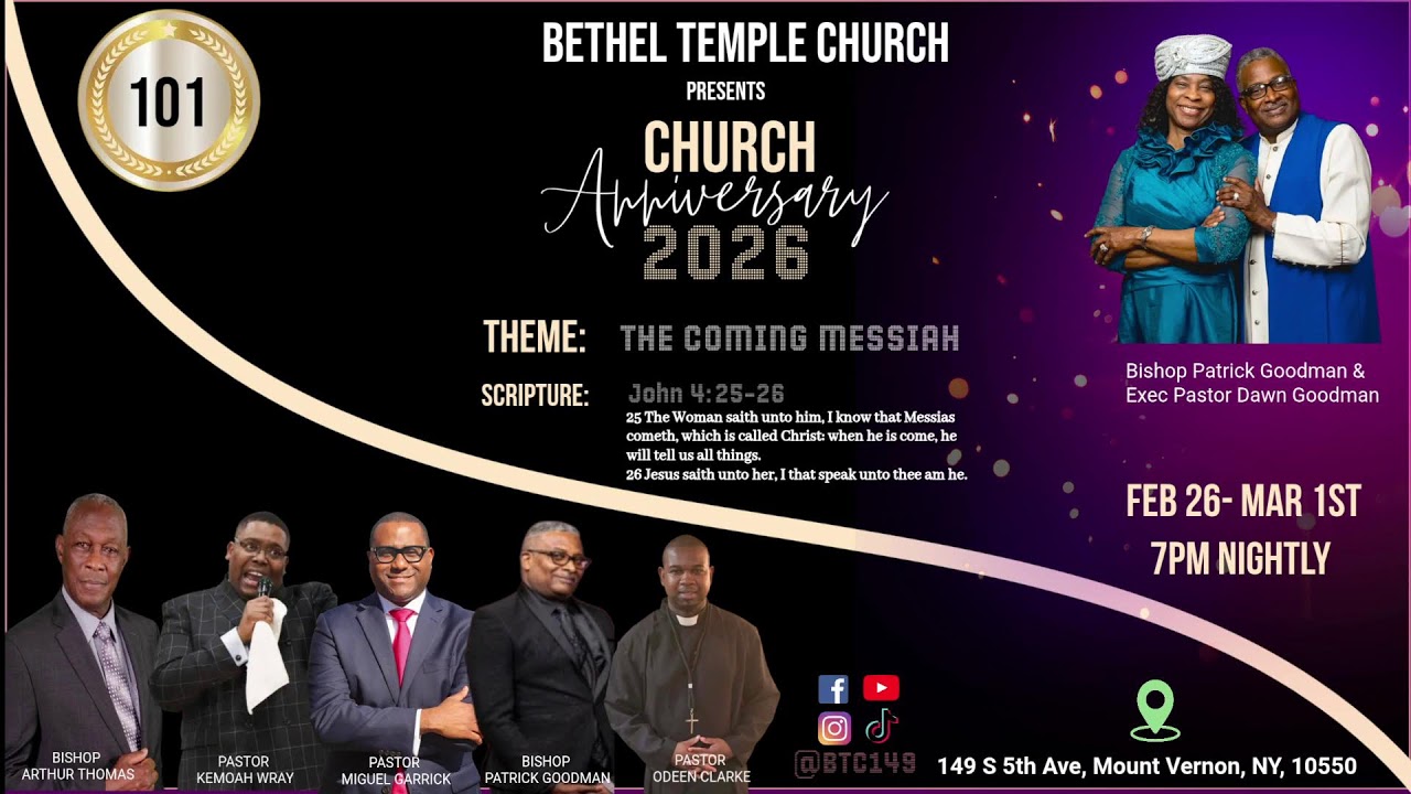 BTC 101 Church Anniversary ~ Saturday Night