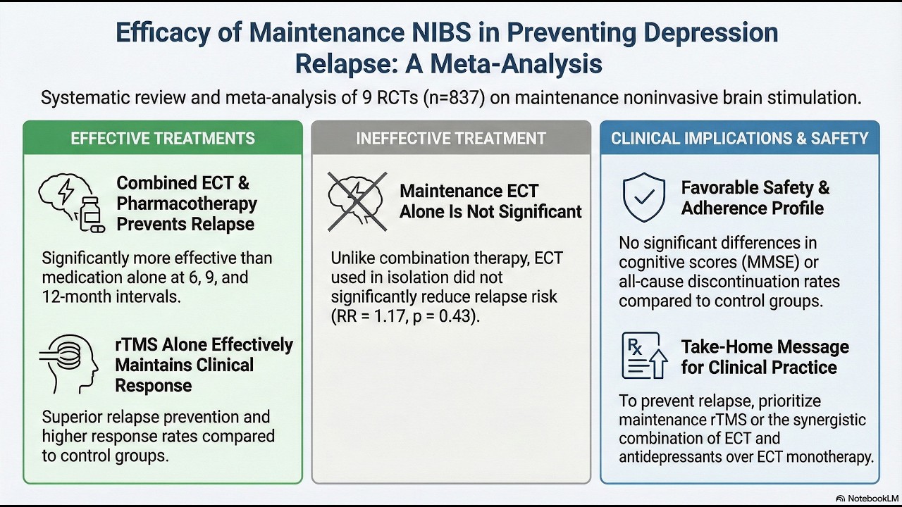 Prevent Depression Coming Back without Meds? Efficacy of Maintenance Noninvasive Brain Stimulation