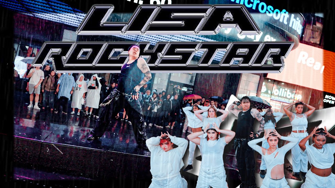 ⛈️[KPOP IN PUBLIC NYC | TIMESQUARE] LISA 'ROCKSTAR’ (Extended Ver.) | RAINING DANCE COVER BY F4MX