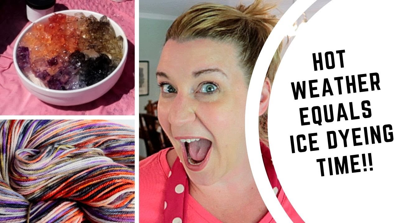 Easy Ice Dye   Tie Dye Effect on Wool and Yarn! Acid Dye Technique