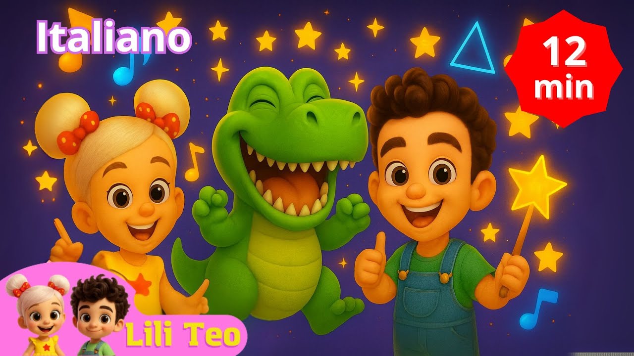 Mega Mix per Bambini: Forme, T-Rex Danzante e Spazzolino Magico | Lili Teo