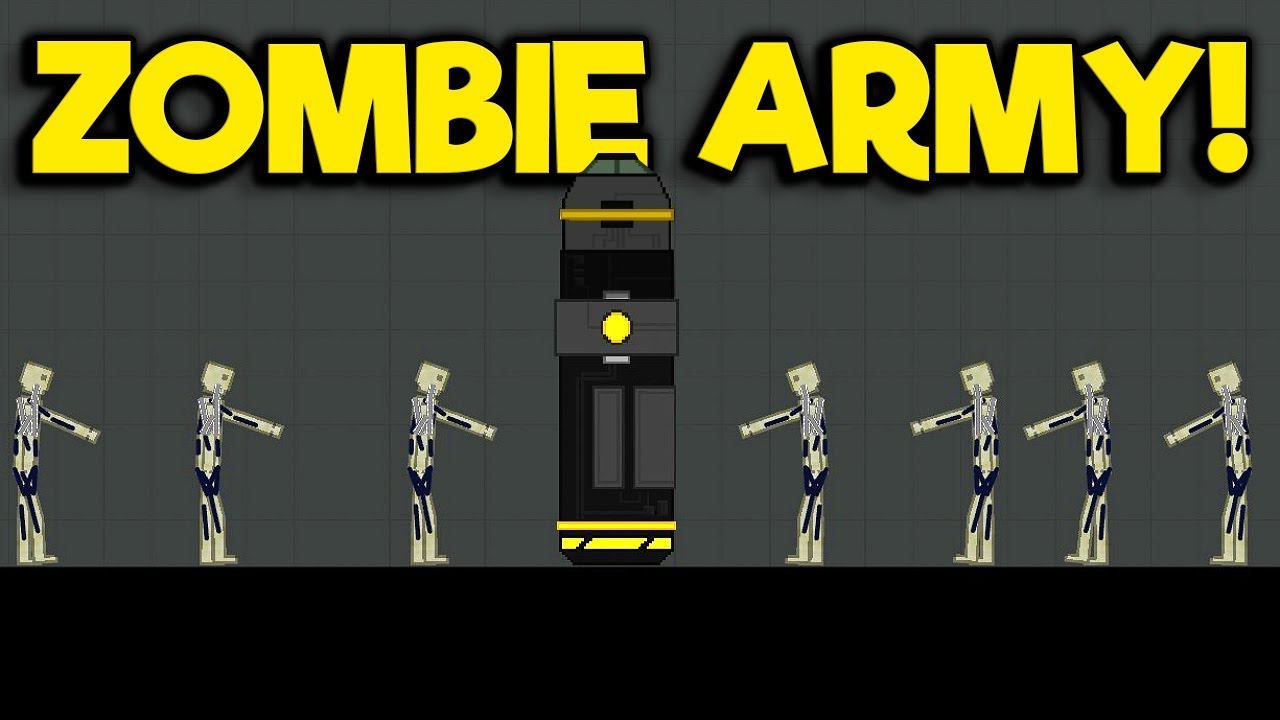 Immortal Zombie Army VS Energy Bomb! - People Playground Gameplay