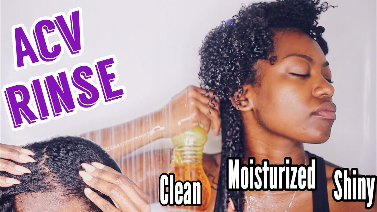 Apple Cider Vinegar Rinse on THICK NATURAL HAIR! Cleansed Moisturized and Shiny HAIR!